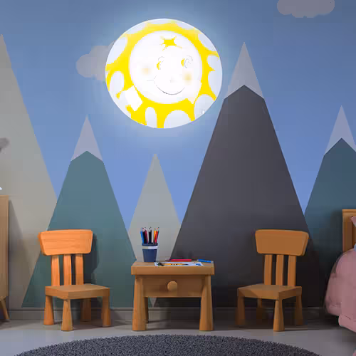 Wandleuchte im Mond-Design